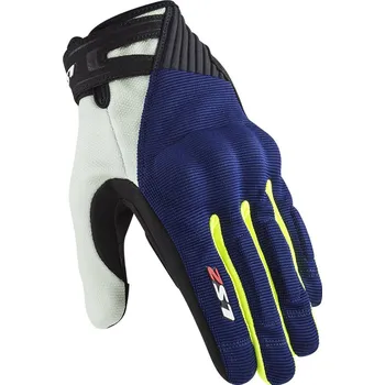 Rukavice LS2 DART 2 MAN GLOVES BLUE H-V YELLOW - M