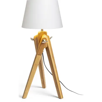 Lampička AMBITUS/ALVIS 24 stolní bílá bambus 230V LED E27 11W