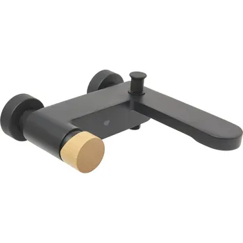 Vodovodní baterie Vanová baterie SAT Fusion bez sprchového setu 150 mm páka světlé dřevo SATBSFU222DSC - SATBSFU222DSC