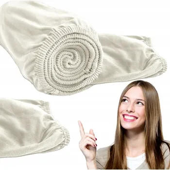 Prostěradlo Prostěradlo s gumou bavlna jersey 180x200 cm, krémová barva