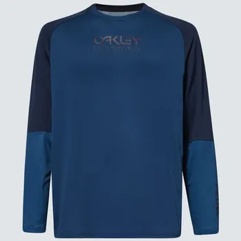 cyklistický dres OAKLEY cyklo dres FACTORY PILOT MTB II Ls poseidon - S