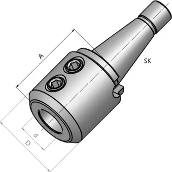 VÝPRODEJ - Držák pro upínání fréz SK40x25-80 DIN2080 HS-Z-45836