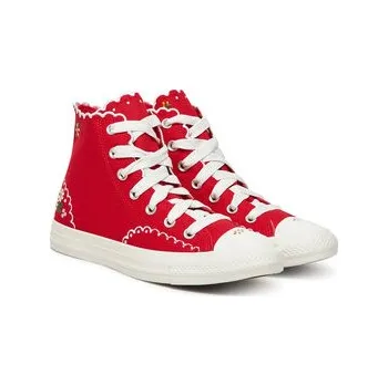 Pánské tenisky Plátěnky Converse Chuck Taylor All Star Embroidered Flowers A13518C Červená 37