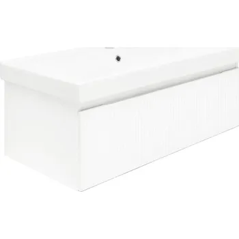 Nábytek Koupelnová skříňka s umyvadlem SAT Evolution 98x30x44,8 cm bílá mat SATEVO100WMU1 - SATEVO100WMU1