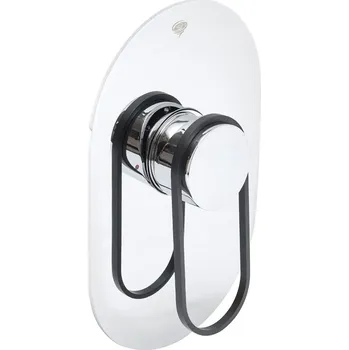 Vodovodní baterie Sprchová baterie SAT Fusion včetně podomítkového tělesa černá SATBSFU210KPC - SATBSFU210KPC