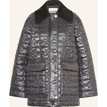 Ganni Dámská Prošívaná Bunda, tmavě šedá, 40