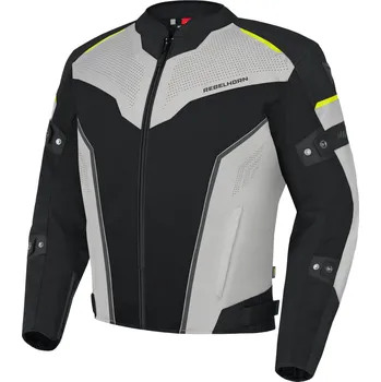 Moto bunda REBELHORN bunda HIFLOW IV black/silver/fluo yellow - 2XL