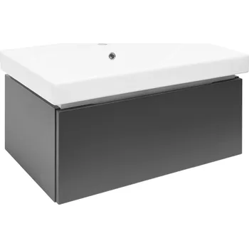 Koupelnový nábytek Koupelnová skříňka s umyvadlem SAT Feel 80x30x46 cm antracit mat SATFEEL80ANTU1 - SATFEEL80ANTU1