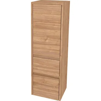 Mereo Opto koupelnová skříňka vysoká 125 cm, pravé otevírání, Multidecor, Light Select Walnut - CN995PLSW1