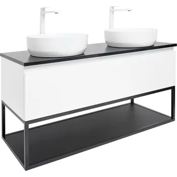 Koupelnový nábytek Koupelnová skříňka s žulovou krycí deskou SAT B-Way 119x30x45 cm bílá lesk BWAY120WZUBF - BWAY120WZUBF