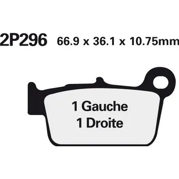 Brzdová destička NISSIN brzdové destičky 296ST