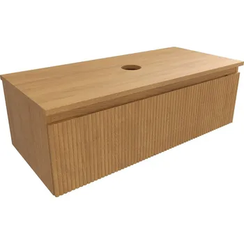 Nábytek Koupelnová skříňka s krycí deskou SAT Evolution 98x30x44,5 cm dub medový mat SATEVO100DMD - SATEVO100DMD