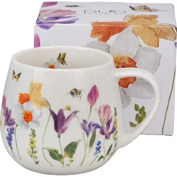 DUO Gifts DG - Porcelánový hrnek Barylka Luční kvítí se včelkou a motýlkem - 430 ml