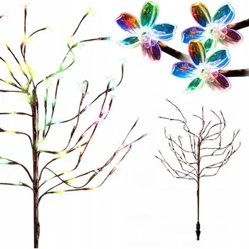 Venkovní osvětlení SOLÁRNÍ LAMPA ZAHRADNÍ SVÍTÍCÍ STROMEK LED RGB +3000K