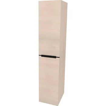 Mereo Mailo, koupelnová skříňka vysoká 170 cm, černé madlo, Multidecor, Dub Patinovaný - CN594LPBDUP1