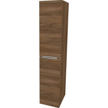 Kotel Mereo Mailo, koupelnová skříňka vysoká 170 cm, chrom madlo, Multidecor, Ořech Pacifik tabákový - CN594LPOPT2