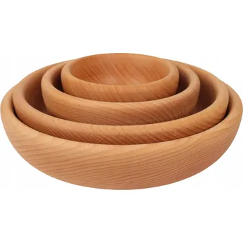 DŘEVĚNÉ MISKY NA SERVÍROVÁNÍ MÍSA SADA x4