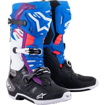 Moto obuv ALPINESTARS boty TECH 10 2024 Supervented black/enamel blue/purple/white - 48