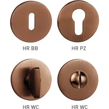 Dveřní kování TI - ROZETA - R 5S rozety PZ CUM - Měď matná (186)