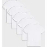 Sinsay - Základní trička 5 pack - bílá - 902GE-00X - 902GE-00X-110