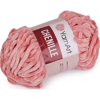 Pletací žinylková příze Chenille (100g) varianta růžová