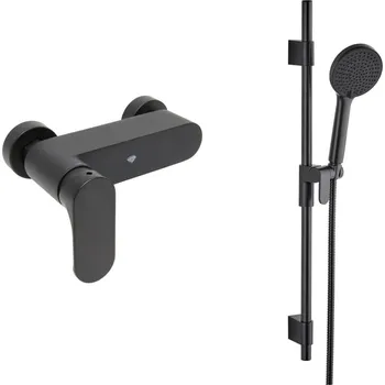 Sprchový set Sprchová baterie SAT Fusion se sprchovým setem 150 mm černá matná SATBSFU268CPCSET - SATBSFU268CPCSET