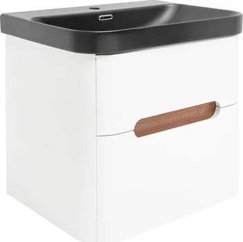 Koupelnový nábytek Koupelnová skříňka s umyvadlem SAT Fusion 57,5x53x45 cm bílá matná mat SATFUSION260WBKM - SATFUSION260WBKM