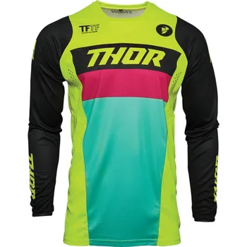 cyklistický dres THOR dres PULSE Racer acid/black - XL