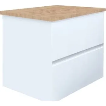 Koupelnový nábytek Koupelnová skříňka s krycí deskou SAT B-Way 59x50x45 cm bílá lesk BWAY260WDOAK - BWAY260WDOAK