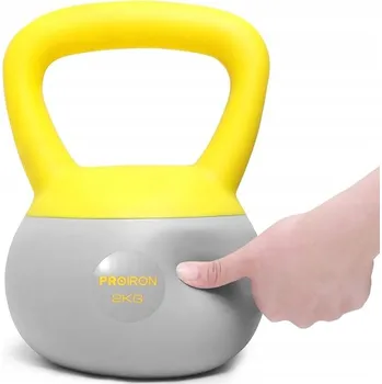 PROIRON KETTLEBELL 8 KG Protiskluzová rukojeť, měkká základna ze železa