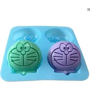 Mýdlo Silikonová forma na mýdlo - 4x Kočka animák