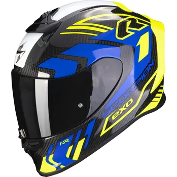 Motodoplněk SCORPION přilba EXO-R1 EVO CARBON AIR Supra black/neon yellow/blue - S