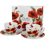 DUO Gifts DG - Šálky s podšálky na kávu Vlčí mák classic 2 ks - 280 ml