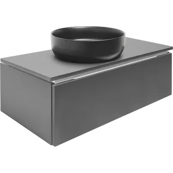 Koupelnový nábytek Koupelnová skříňka s krycí deskou SAT Feel 100x30x46 cm antracit mat SATFEEL100ANTD - SATFEEL100ANTD