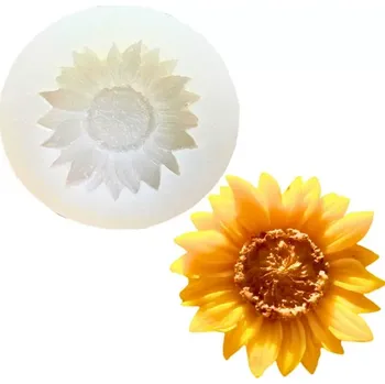 Mýdlo Silikonová forma na mýdlo a svíčky - Květ slunečnice