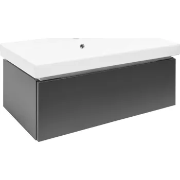 Koupelnový nábytek Koupelnová skříňka s umyvadlem SAT Feel 100x30x46 cm antracit mat SATFEEL100ANTU1 - SATFEEL100ANTU1