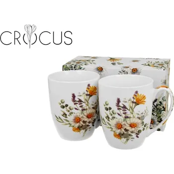 DUO Gifts DG - Porcelánové hrnky DAISY luční kvítí a kopretiny 2 ks - 350 ml