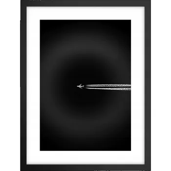 Obraz Obraz plakát v černém rámu do obýváku 30x40 foto plakát letadlo na zeď