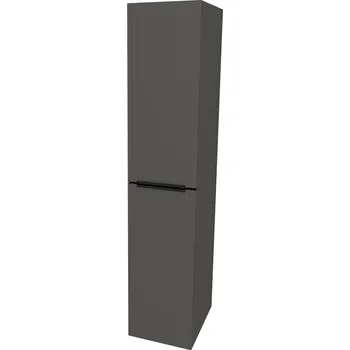 Kotel Mereo Mailo, koupelnová skříňka vysoká 170 cm, černé madlo, Multidecor, Šedý diamant - CN594LPBSEDD