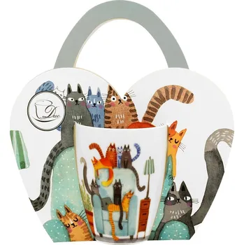 DUO Gifts DG - Porcelánový hrnek Kočky na křesle - 360 ml