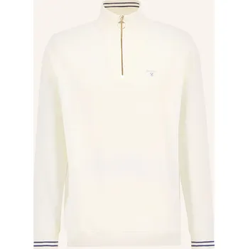 Pánská mikina Barbour Pánský Mikinový Svetr Troyer Rosford, krémová, XXL