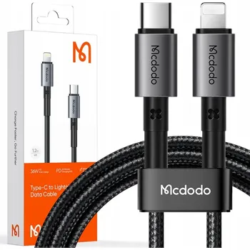 Datový kabel Kabel McDodo USB-C na Apple Lightning 1,8 m černý