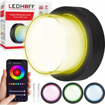 Venkovní osvětlení Venkovní nástěnné svítidlo Ledhoff černé, integrovaný LED zdroj 10 W