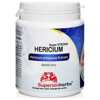 Přírodní produkt HERICIUM, Lví hříva, Super Strong, 500 mg, 90 kapslí Superionherbs