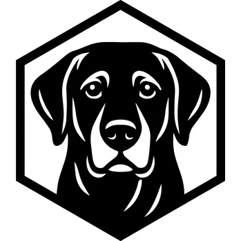 Dřevěná dekorace LABRADOR - hexagon