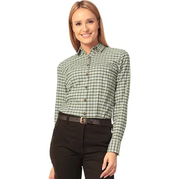 Dámská košile TAGART Dámská lovecká flanelová košile Spring v zeleném kostkovaném vzoru L ZELENÁ