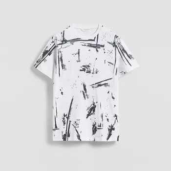 Pánské oblečení Reserved - Tričko comfort s potiskem - bílá - 396EX-00X - 396EX-00X-XXL