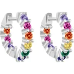 Agato Slušivé kruhové náušnice s barevnými zirkony AGT-E227KC + 2 měsíce na vrácení zboží