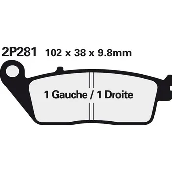 Brzdová destička NISSIN brzdové destičky 281ST