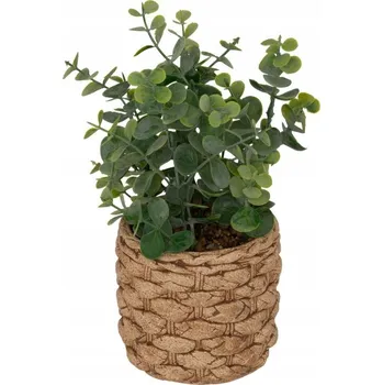 umělá květina UMĚLÝ EUKALYPTUS ZELENÝ V KVĚTINÁČI, výška 27 cm, UMĚLÁ ROSTLINA